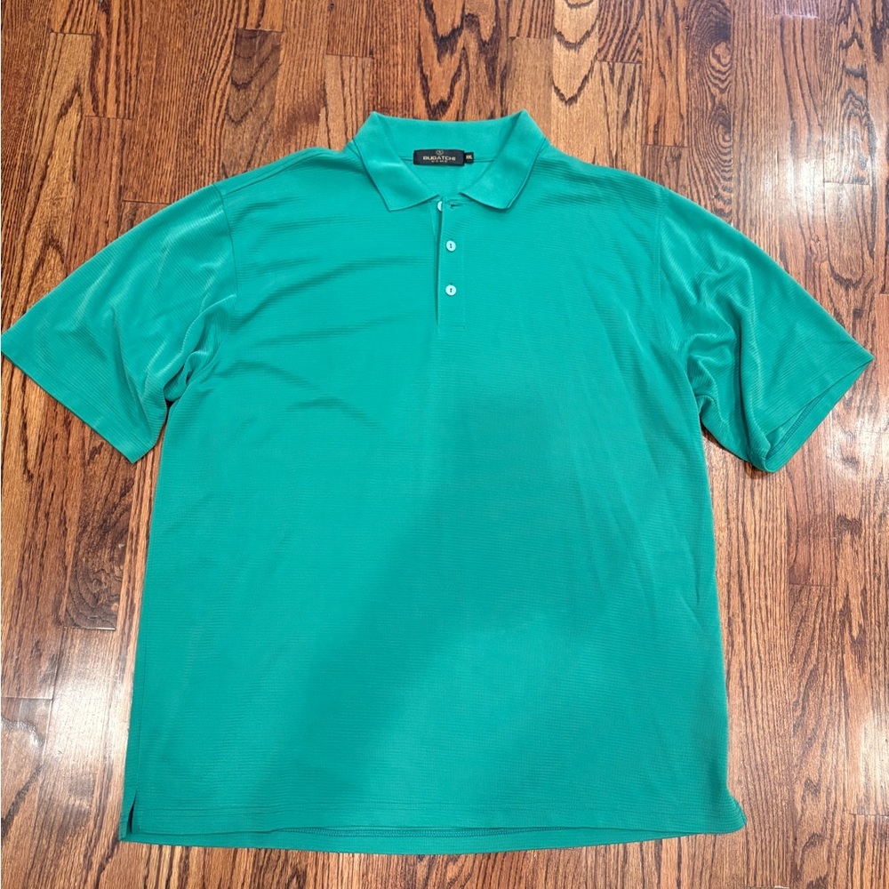Bugatchi Teal Polo‎ Shirt Size XXL